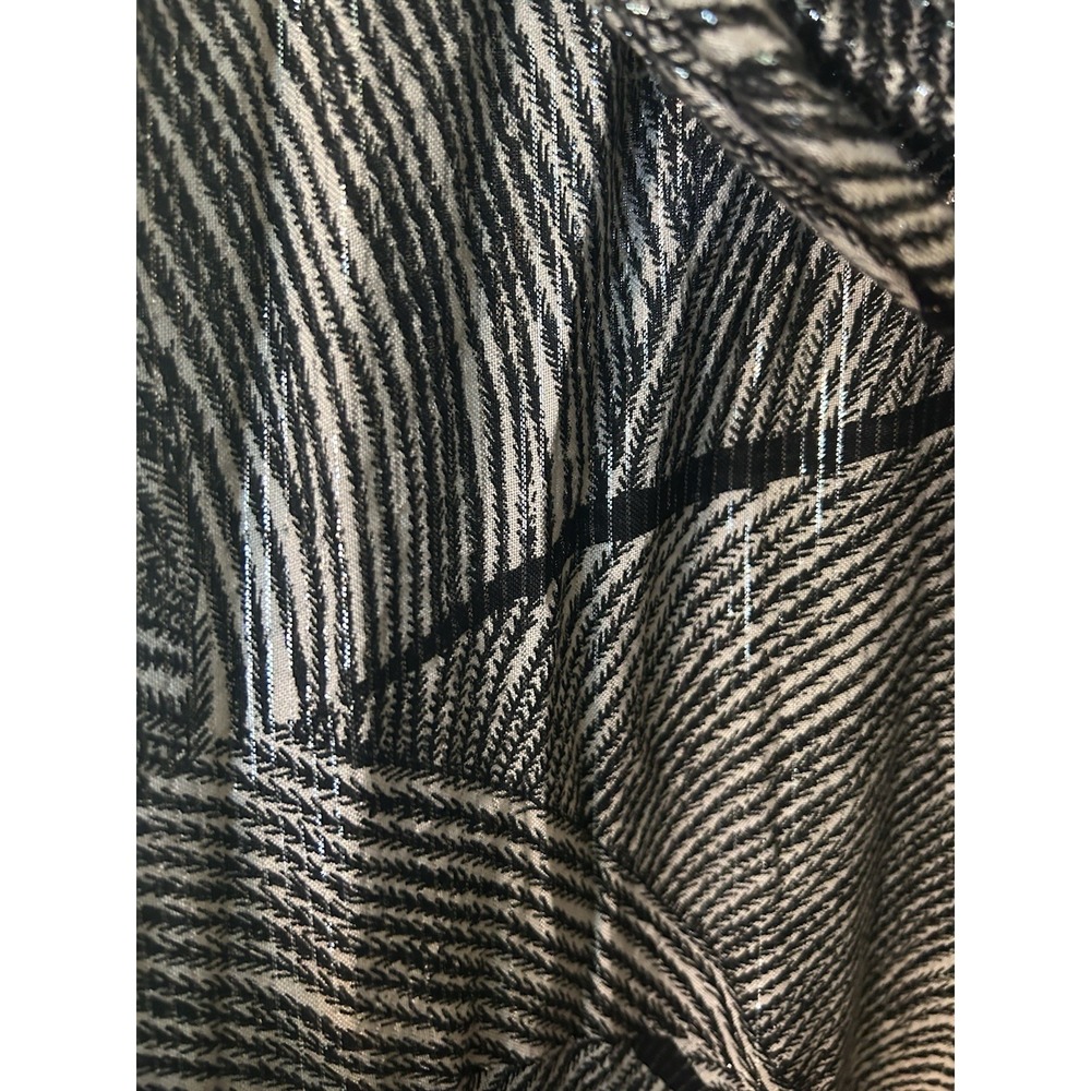 Ashro Maxi Dress Black & Silver Metallic Flowy Dress Sleeveless Size Large - Picture 5 of 8